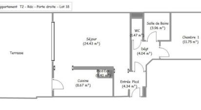 Apartment 2 rooms of 59 m² in Melun (77000)