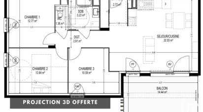 Appartement 4 pièces de 83 m² à Domène (38420)