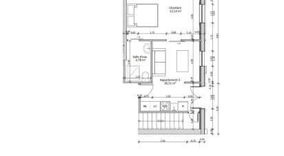 Apartment 2 rooms of 31 m² in Cognac (16100)