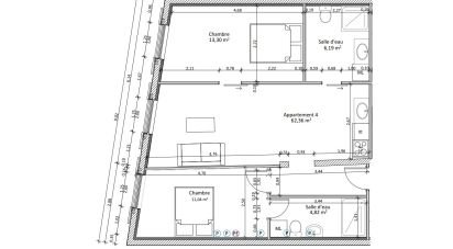 Apartment 3 rooms of 62 m² in Cognac (16100)