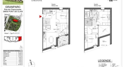 Appartement 4 pièces de 88 m² à Le Pont-de-Claix (38800)