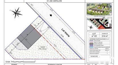 Land of 314 m² in Arpajon (91290)