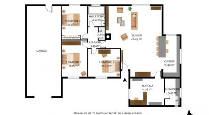 House 5 rooms of 121 m² in Pompertuzat (31450)