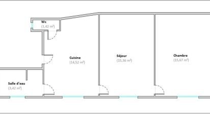 Apartment 3 rooms of 50 m² in Paris (75017)