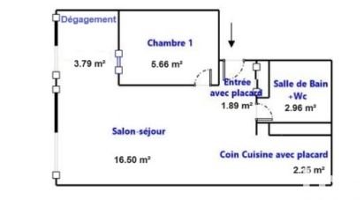 Apartment 2 rooms of 33 m² in Port-la-Nouvelle (11210)