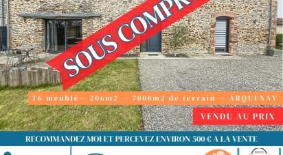 Longère 6 pièces de 206 m² à Arquenay (53170)