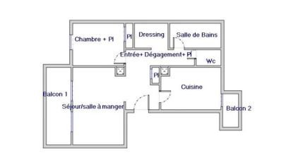 Apartment 2 rooms of 56 m² in Montpellier (34000)