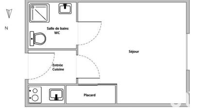 Apartment 1 room of 17 m² in Reims (51100)