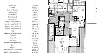 Appartement 6 pièces de 156 m² à Beausoleil (06240)