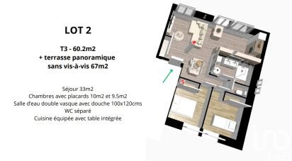 Appartement 3 pièces de 60 m² à Maclas (42520)