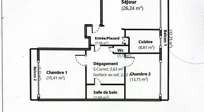 Appartement 3 pièces de 79 m² à Le Bourget (93350)